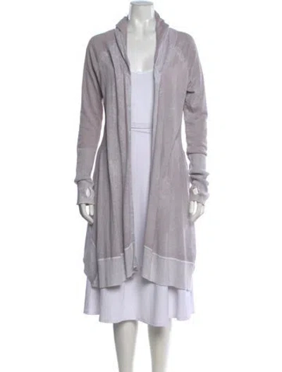 Pre-owned Blanc Noir Open Front Sweater In Purple