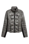 Blanc Noir Packable Water Repellent Down Puffer Jacket In Pumice Stone