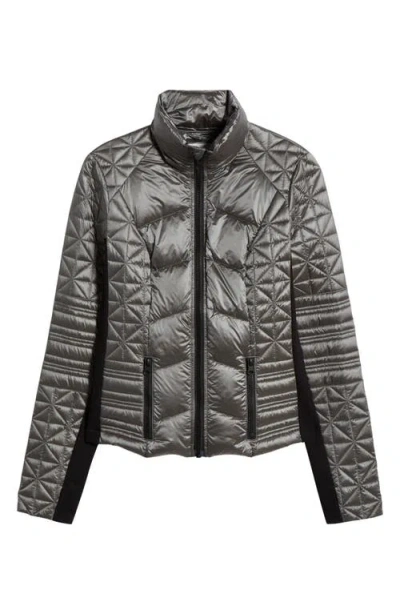Blanc Noir Packable Water Repellent Down Puffer Jacket In Pumice Stone