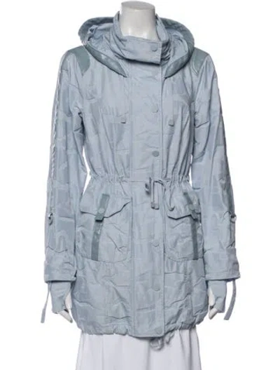 Pre-owned Blanc Noir Patterned Utility Jacket In Blue
