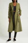 Blanc Noir Penelope Soft Trench Coat In Burnt Olive
