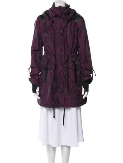 Pre-owned Blanc Noir Printed Utility Jacket In Purple