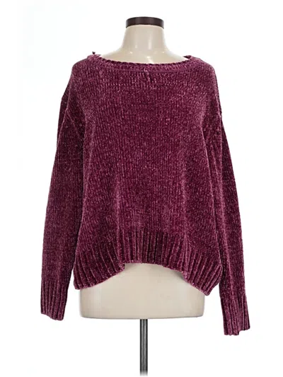 Pre-owned Blanc Noir Pullover Sweater In Burgundy