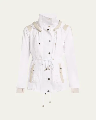 Blanc Noir Regina Hooded Anorak Jacket In Pumice Stone