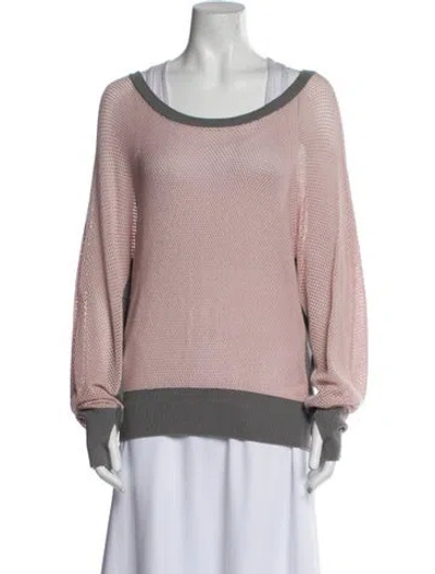 Pre-owned Blanc Noir Scoop Neck Sweater In Pink