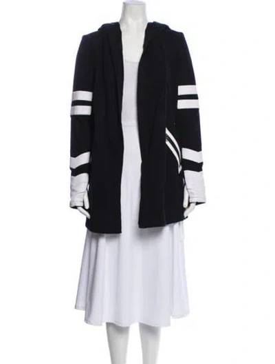 Pre-owned Blanc Noir Striped Jacket In Blue