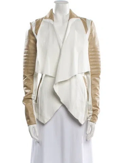 Pre-owned Blanc Noir Striped Jacket In White