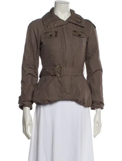 Pre-owned Blanc Noir Utility Jacket In Brown