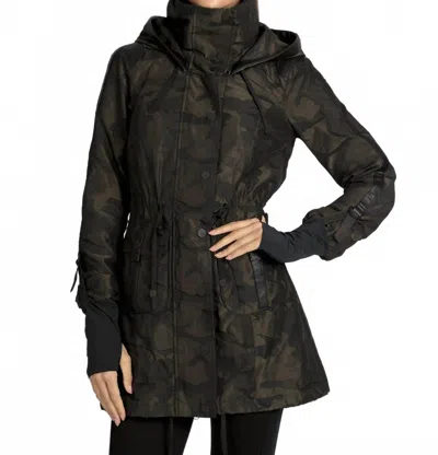Blanc Noir Women's Anorak Long Sleeves Jacket In True Camo In Multi