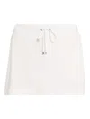 Blanc Noir Summer Drawstring Skort In White