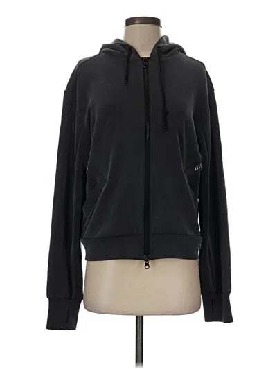 Pre-owned Blanc Noir Zip Up Hoodie In Black