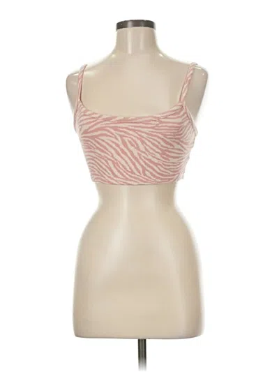 Pre-owned Blanc Tube Top Pink Strapless Neckline Tops
