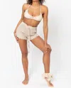 Blanca Boho Edge Shorts In Beige In Neutral