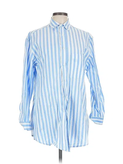 Pre-owned Blanca Long Sleeve Button Down Shirt In Blue