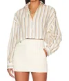 Blanca Luz Thomas Striped Shirt In Black/cream In Black