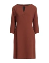 Blanca Luz Woman Mini Dress Brown Size 10 Polyester In Multi