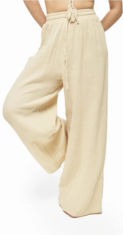 Blanca Sera Cotton Pant In Beige In Neutral
