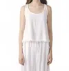 Blanca Solea Tank Top In White In Animal Print
