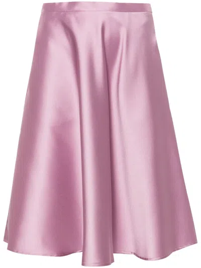 Blanca Vita A-line Midi Skirt In Purple