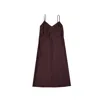 Blanca Vita Acacia Satin Slip Midi Women's Dress In Purple