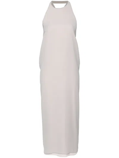 Blanca Vita Acmea Draped-detail Dress In Grey