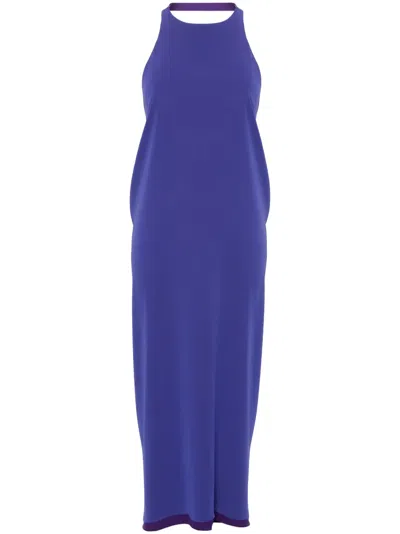 Blanca Vita Acmea Draped-detail Dress In Purple