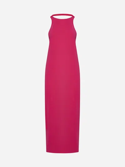 Blanca Vita Acmea Draped-detail Dress In Purple