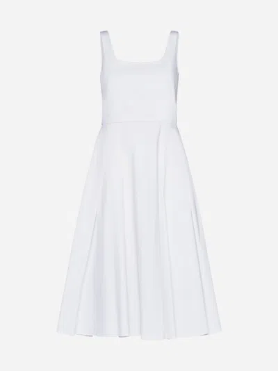 BLANCA VITA AESCULUS COTTON-BLEND MIDI DRESS