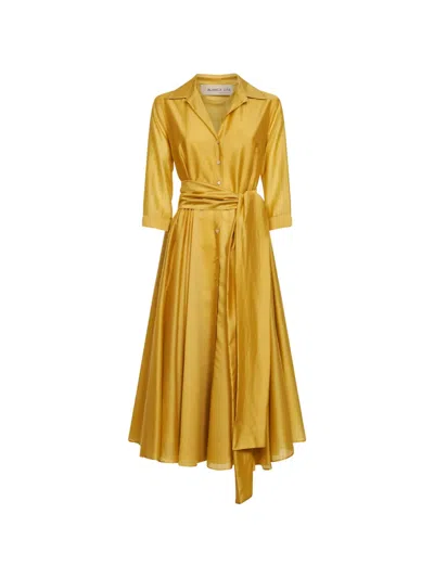 Blanca Vita Alaky Belted Midi Dress In Neutral
