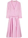 Blanca Vita Allamanda Poplin Midi Dress In Pink