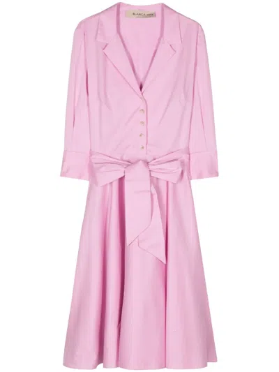 Blanca Vita Allamanda Poplin Midi Dress In Pink