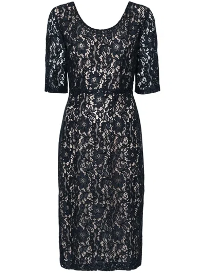 Blanca Vita Alnus Lace Midi Dress In Blue