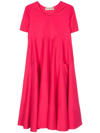 Blanca Vita Arabide Poplin Midi Dress In Pink