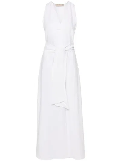 Blanca Vita Aralia Belted Maxi Dress In White
