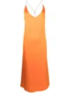 Blanca Vita Arise Maraso Cowl-neck Gown In Orange