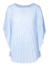 BLANCA VITA ASYMMETRIC PLEATED TUNIC IN SKY BLUE