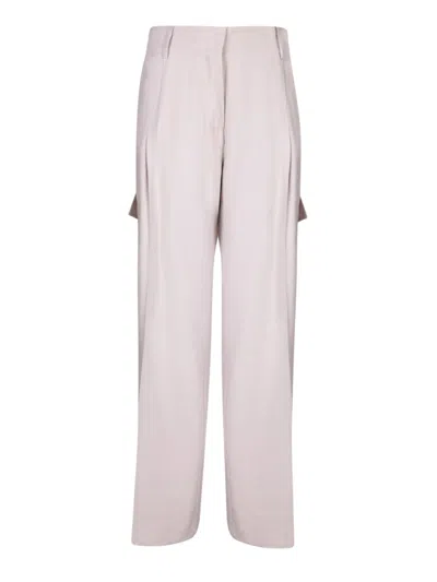 Blanca Vita Beige Cargo Trousers In White