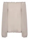 BLANCA VITA BEIGE GEORGETTE BLOUSE