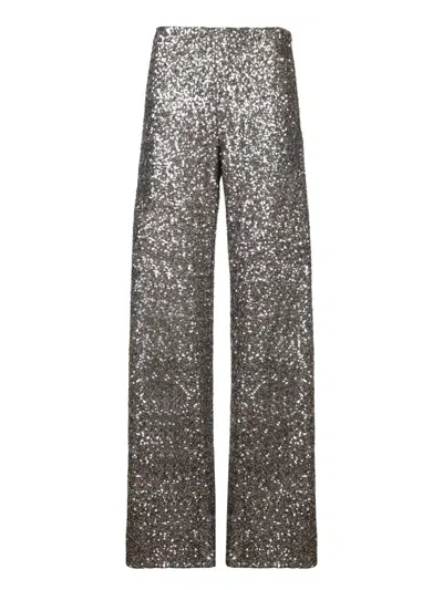 Blanca Vita Beige High-waisted Wide-leg Trousers In Neutrals