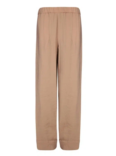 Blanca Vita Beige Trousers In Brown