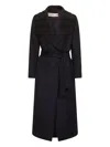 Blanca Vita Onyx Wool Blend Calistea Wrap Coat In Black