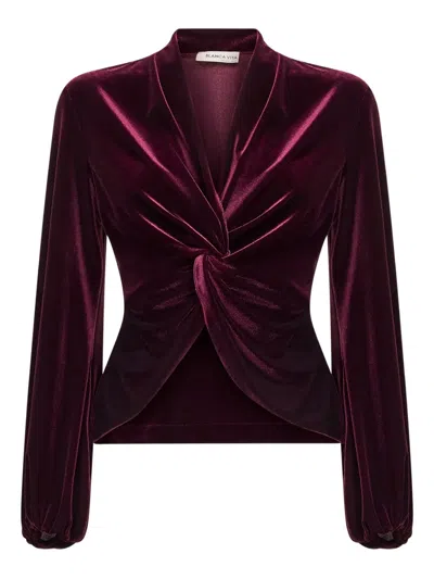 Blanca Vita Berik Blouse In Purple