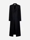 Blanca Vita Black Chevron Wool Blend Celosia Long Coat