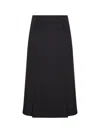 Blanca Vita Black Jersey Marialuisa Paneled Midi Skirt In Black