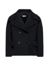 Blanca Vita Black Pelsy Peacoat In Black
