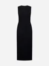 Blanca Vita Black Stretch Jersey Aglaia Midi Dress