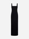 Blanca Vita Black Stretch Jersey Ake Long Dress