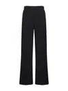 Blanca Vita Black Viscose And Linen Prinea Trousers