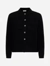 Blanca Vita Black Wool, Viscose And Cashmere Knit Jacket