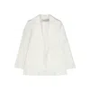 Blanca Vita Satin Effect Jacket In 白色的